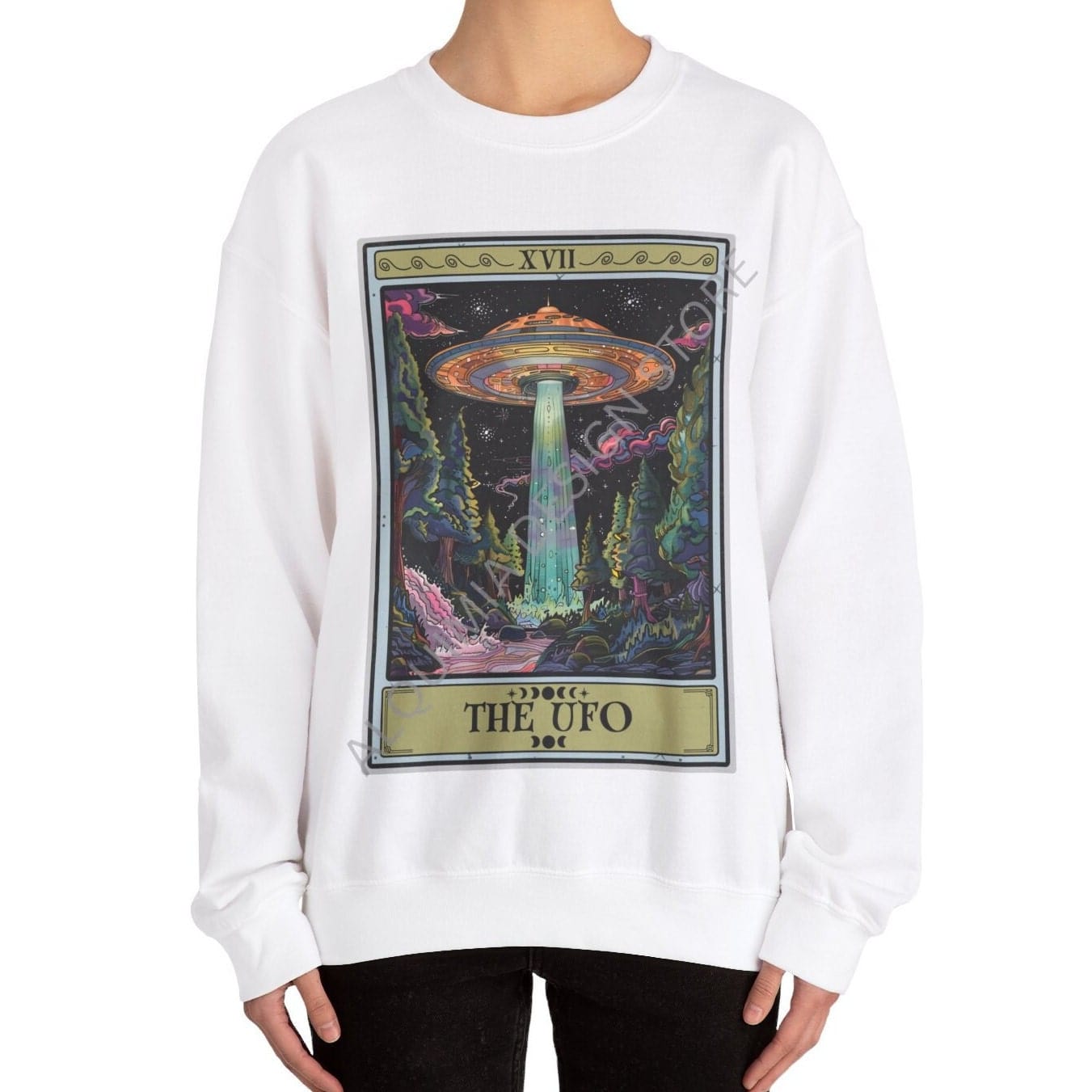 The UFO Tarot Card Sweatshirt, Alien Area 51