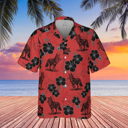 Coyote Button Down Hawaiian Shirt