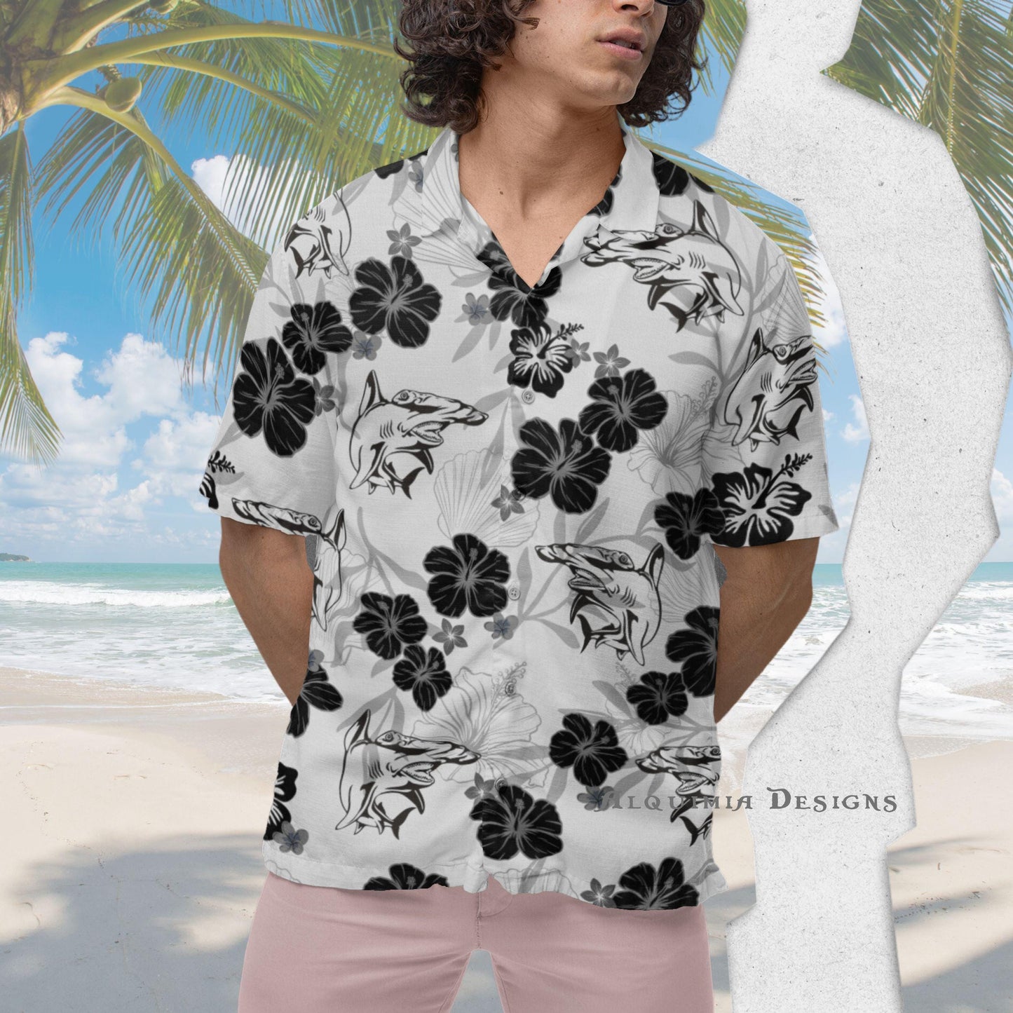 Hammer Head Shark Hawaiian Shirt