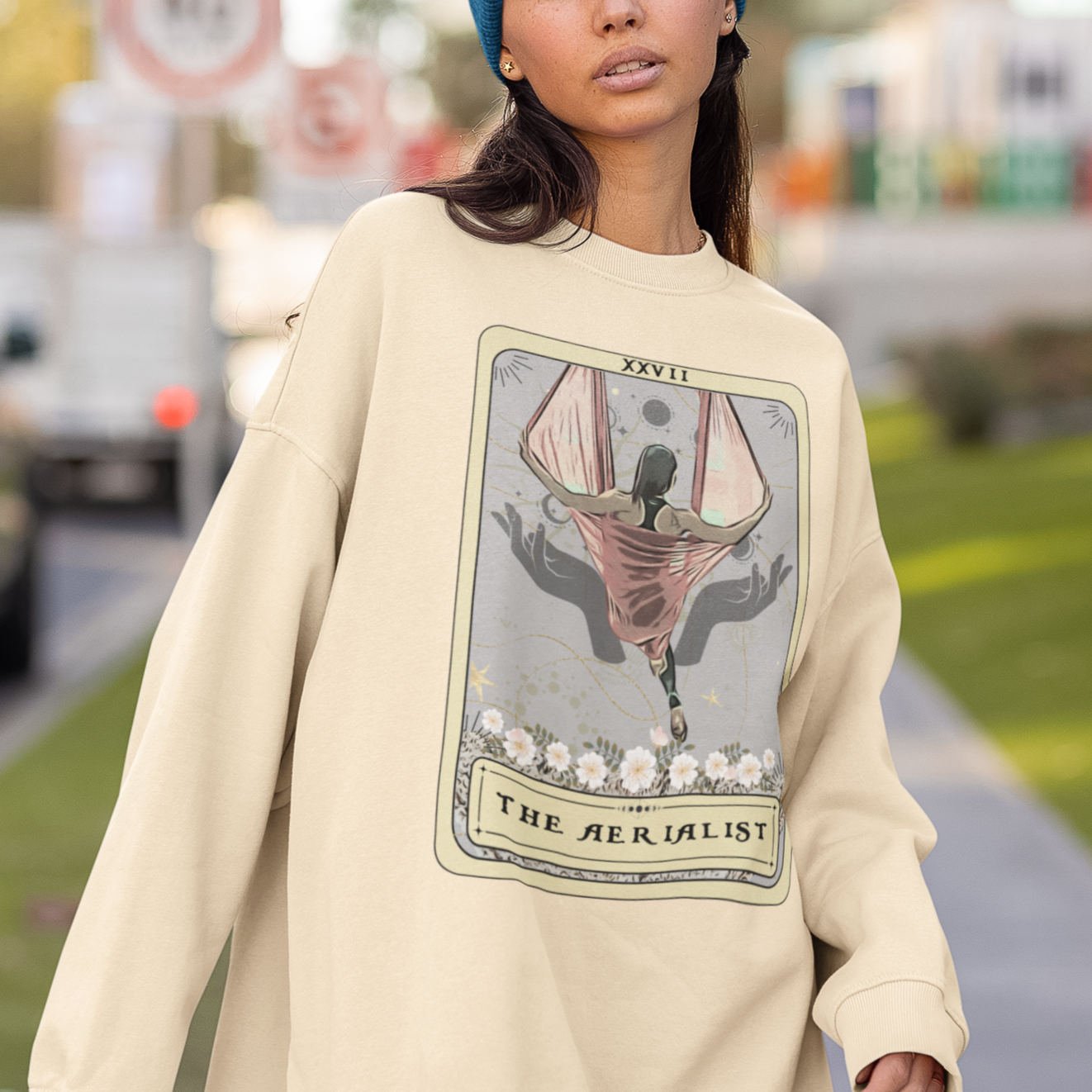 The Aerialist Tarot Card Sweatshirt, Aerialist Silks Sweatshirt