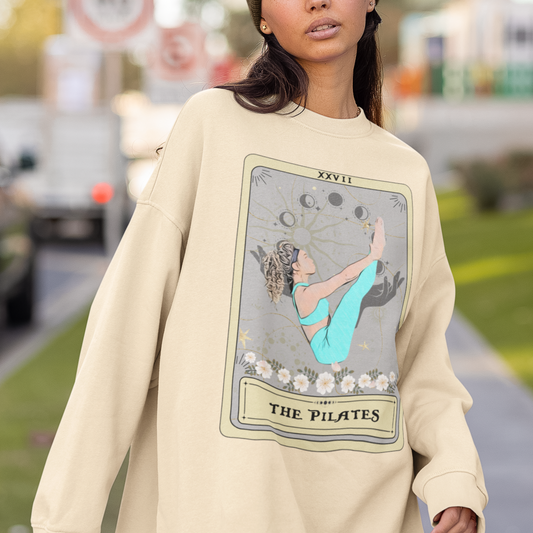 Pilates Tarot Card Sweatshirt, Pilates Pose Sweater