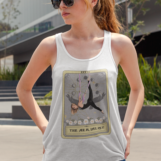 The Aerialist Tarot Card Tank Top, Aerial Silks Racerback Tank Top