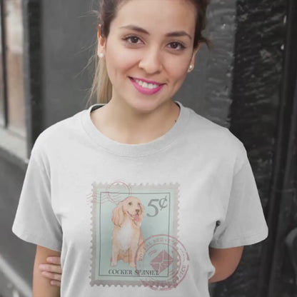 Cocker Spaniel Postage Stamp Shirt