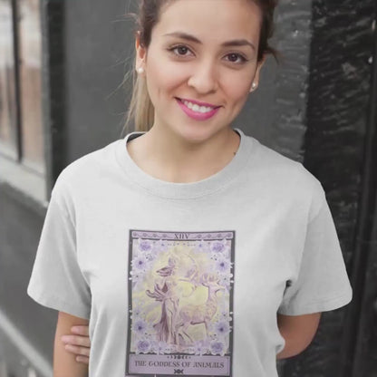 The Goddess of Animals Tarot Card Shirt, Artemis Goddess